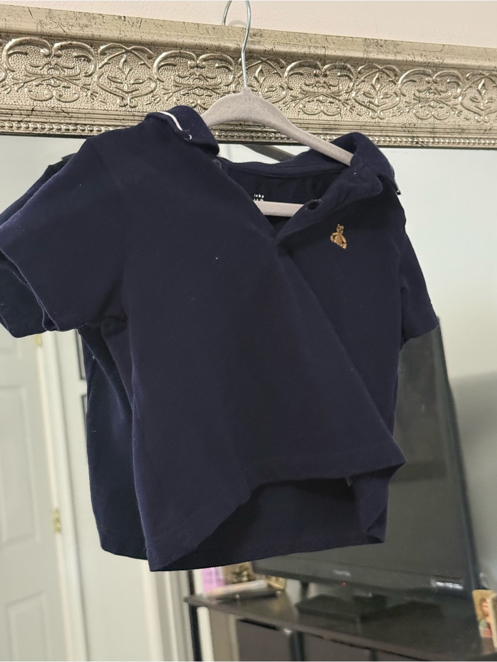 GAP Navy Polo with Small Embroidered Bear